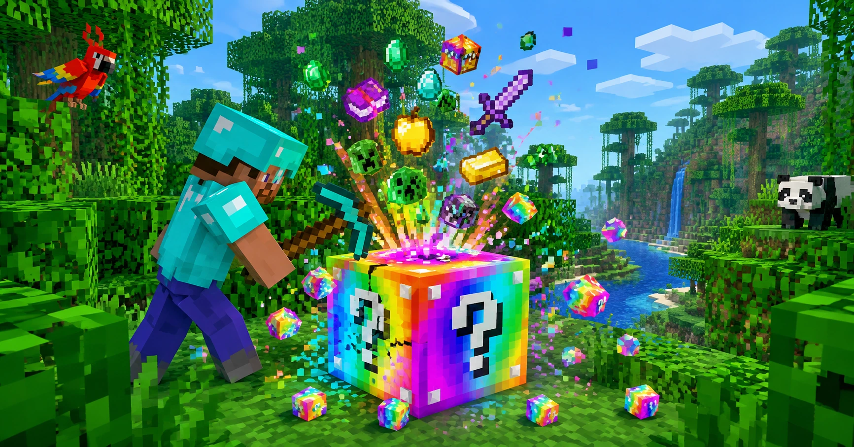 Discover the Rainbow Lucky Block Mod for Minecraft PE: A Colorful Twist to Your Gameplay - image 1