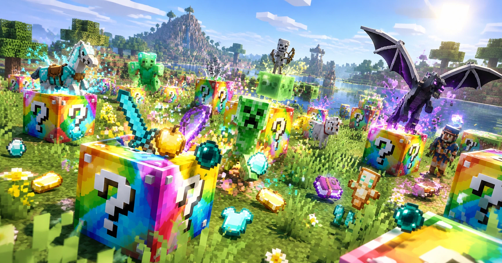 Discover the Rainbow Lucky Block Mod for Minecraft PE: A Colorful Twist to Your Gameplay - image 2