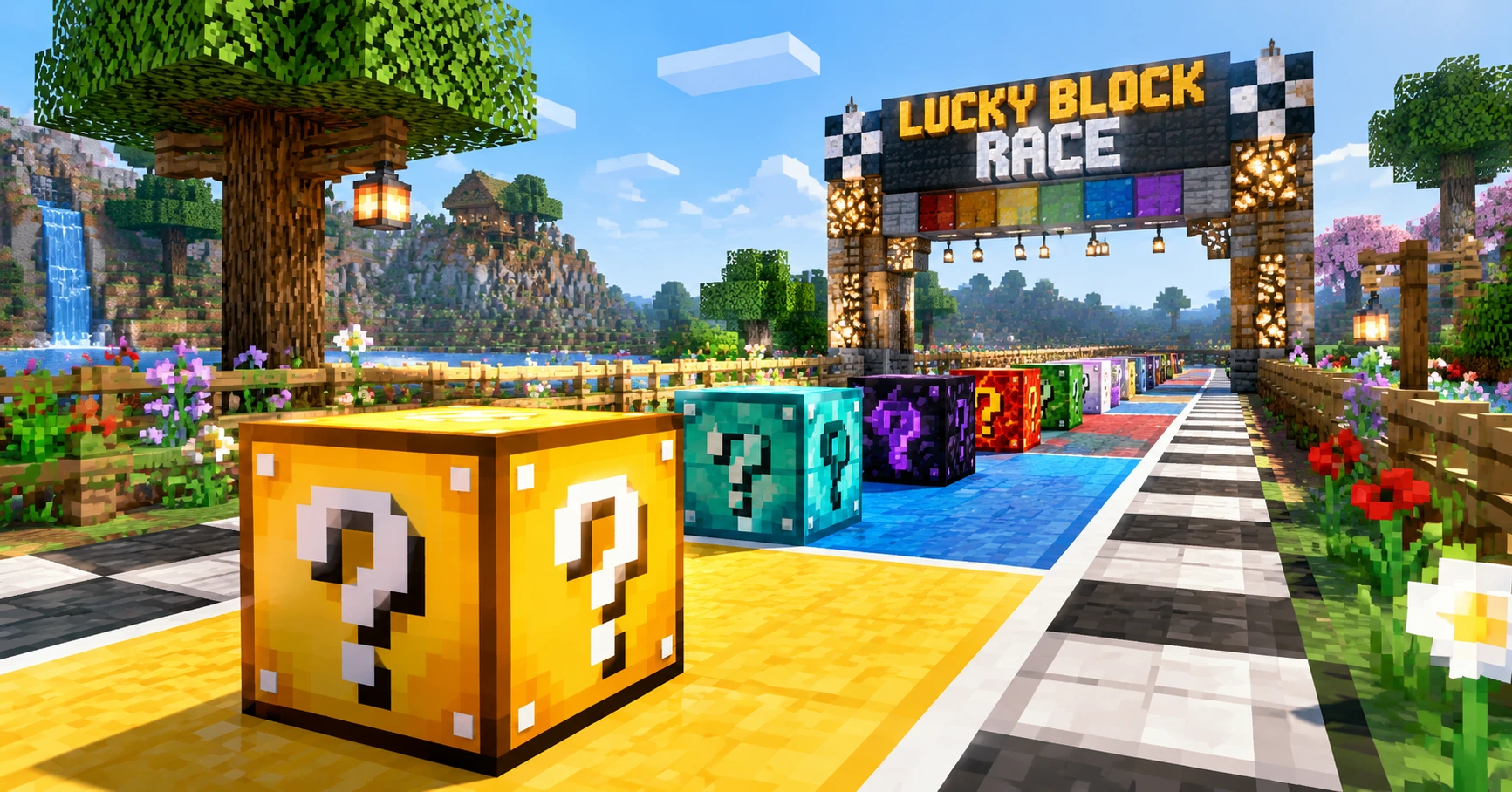 Minecraft Bedrock Lucky Block Race Map Download - image 3 Minecraft Bedrock Lucky Block Race Map Download - image 3
