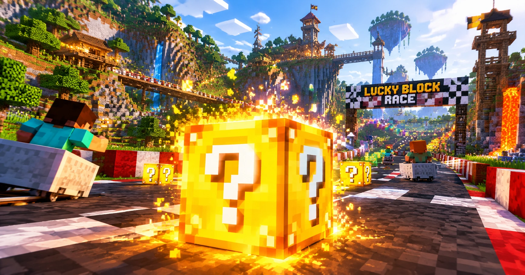Explore the Excitement of minecraft bedrock lucky block race map download - image 2